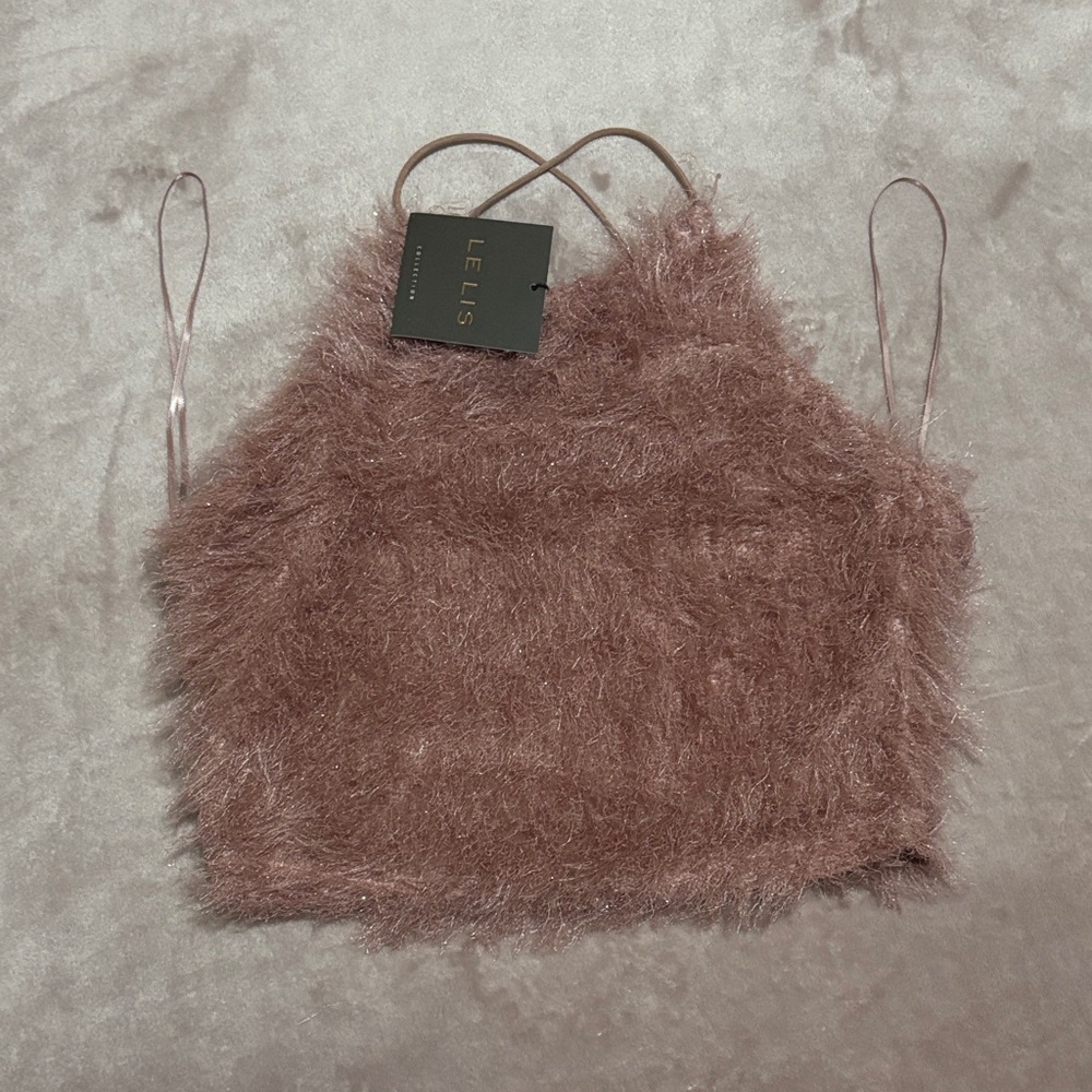 Le Lis Women's Fuzzy Mauve Camisole tank